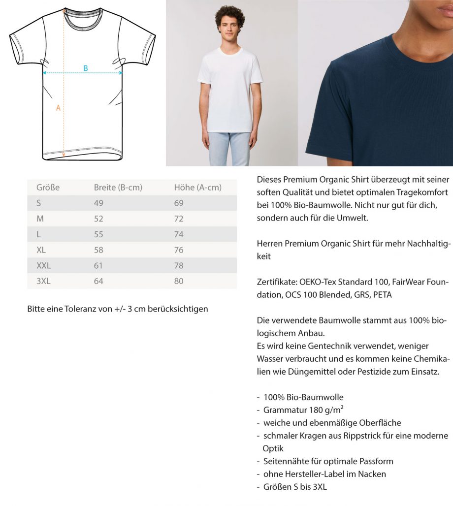 BornToShoot - Herren Premium Organic Shirt 1